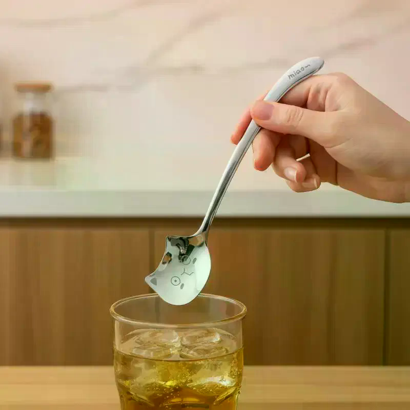 Coffee Tea Uses - Cuchara de acero inoxidable con diseño