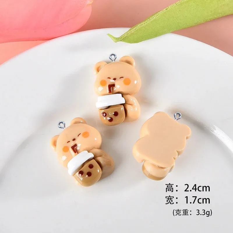 Coffee Tea Love - Colgantes de Resina con Forma de