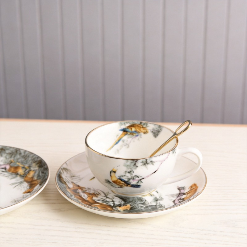Coffee Tea Love - Juego de Taza y Plato de