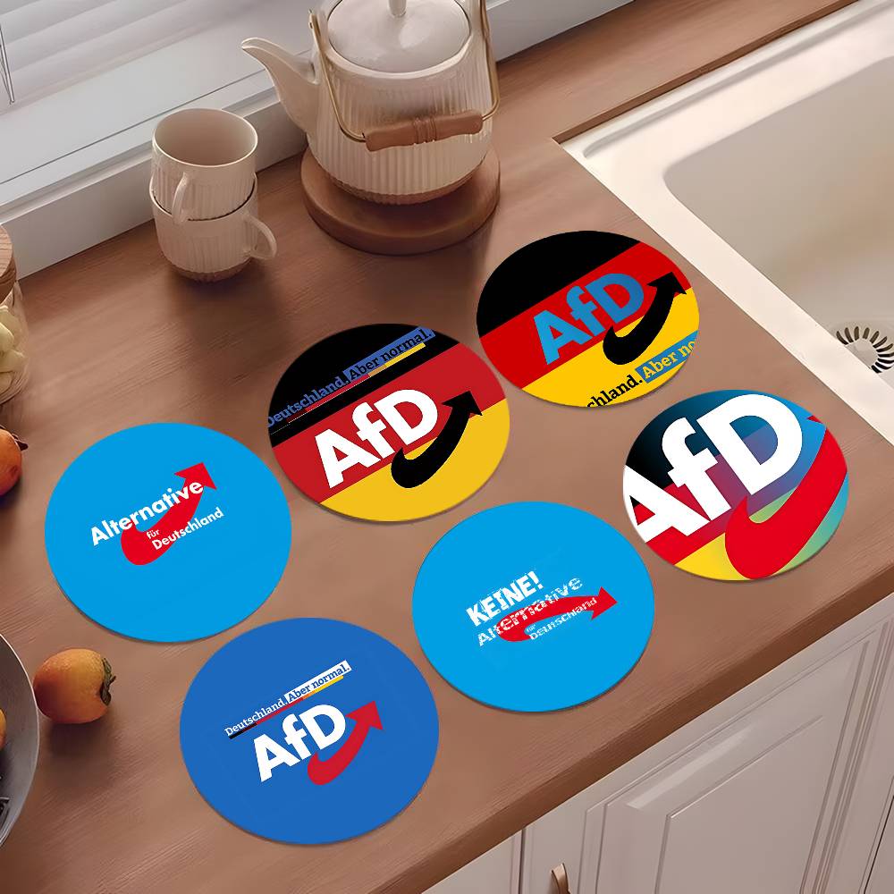 Alternative To Coffee And Tea - Posavasos A-Alternative Afd de madera redondos