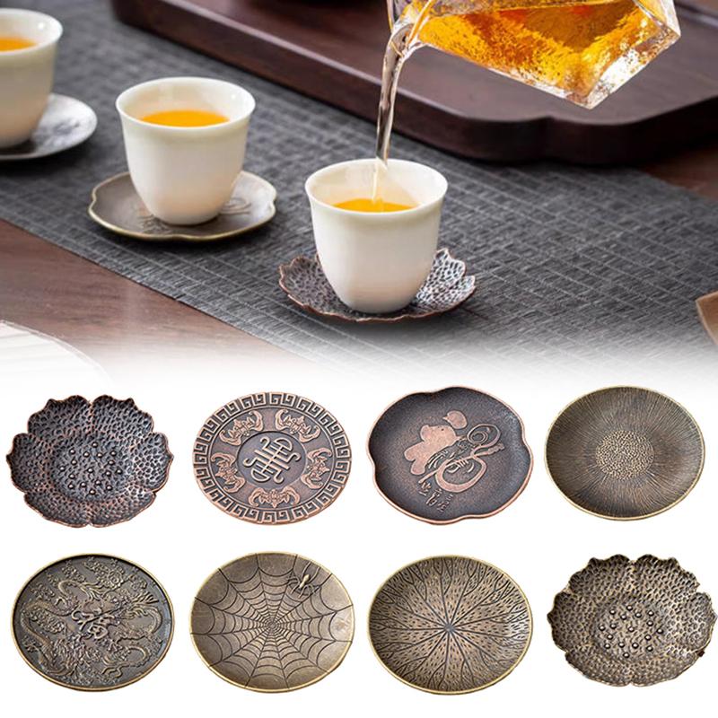 Coffee Tea Uses - Posavasos de aleación retro Zen Kung