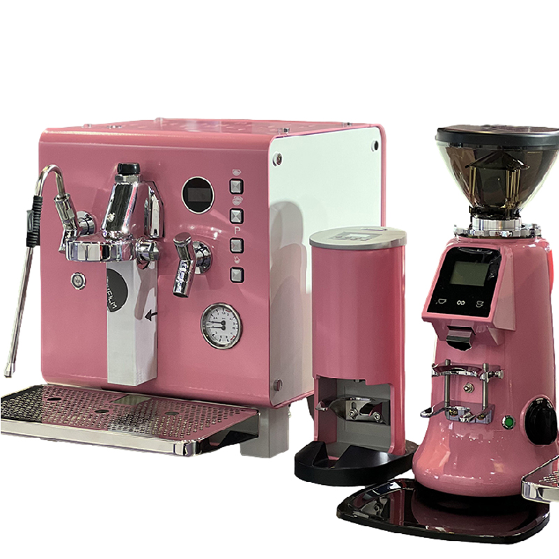 Coffee & Tea Collective - Cafetera Profesional Rosa Semiautomática para Espresso,