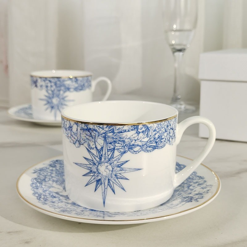 Taza y platillo de porcelana f - Coffee Tea Gift Set reseña y precio