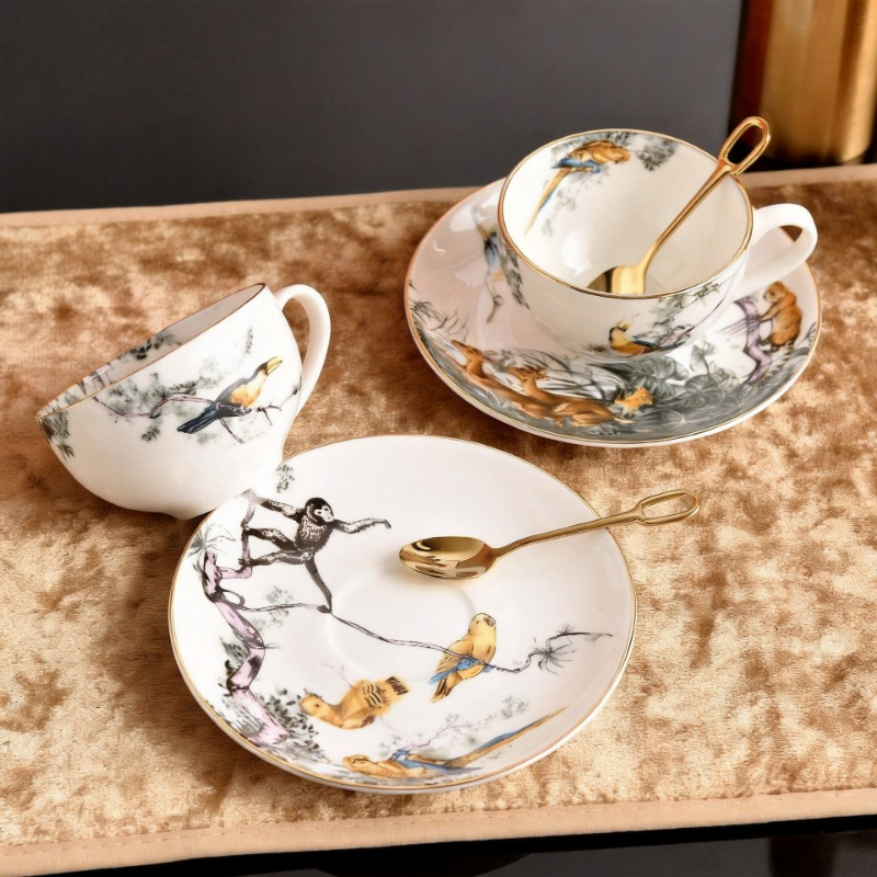 Juego de Taza y Plato de Porce - Coffee Tea Love reseña y precio