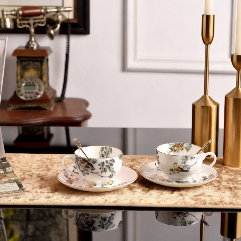 Juego de Taza y Plato de Porce - Coffee Tea Love reseña y precio