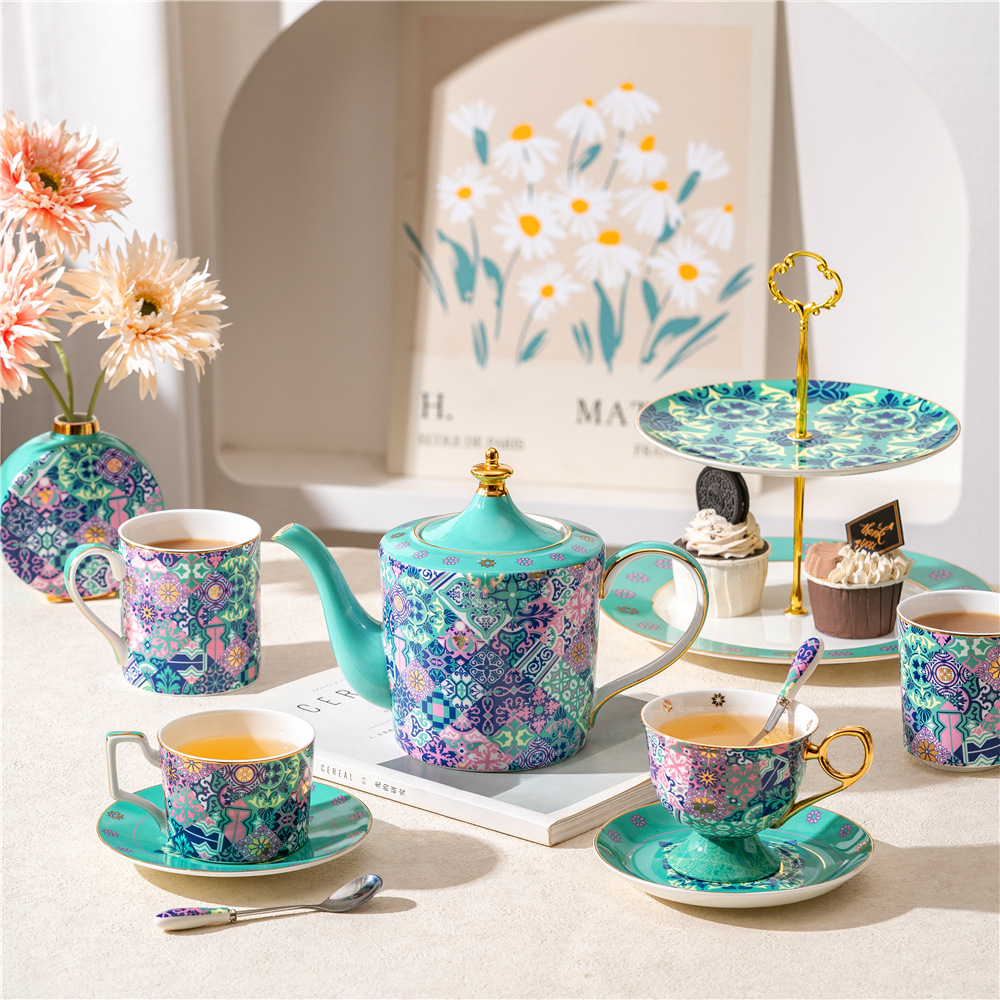 Juego de café y taza de porcel - Coffee Tea Garden reseña y precio