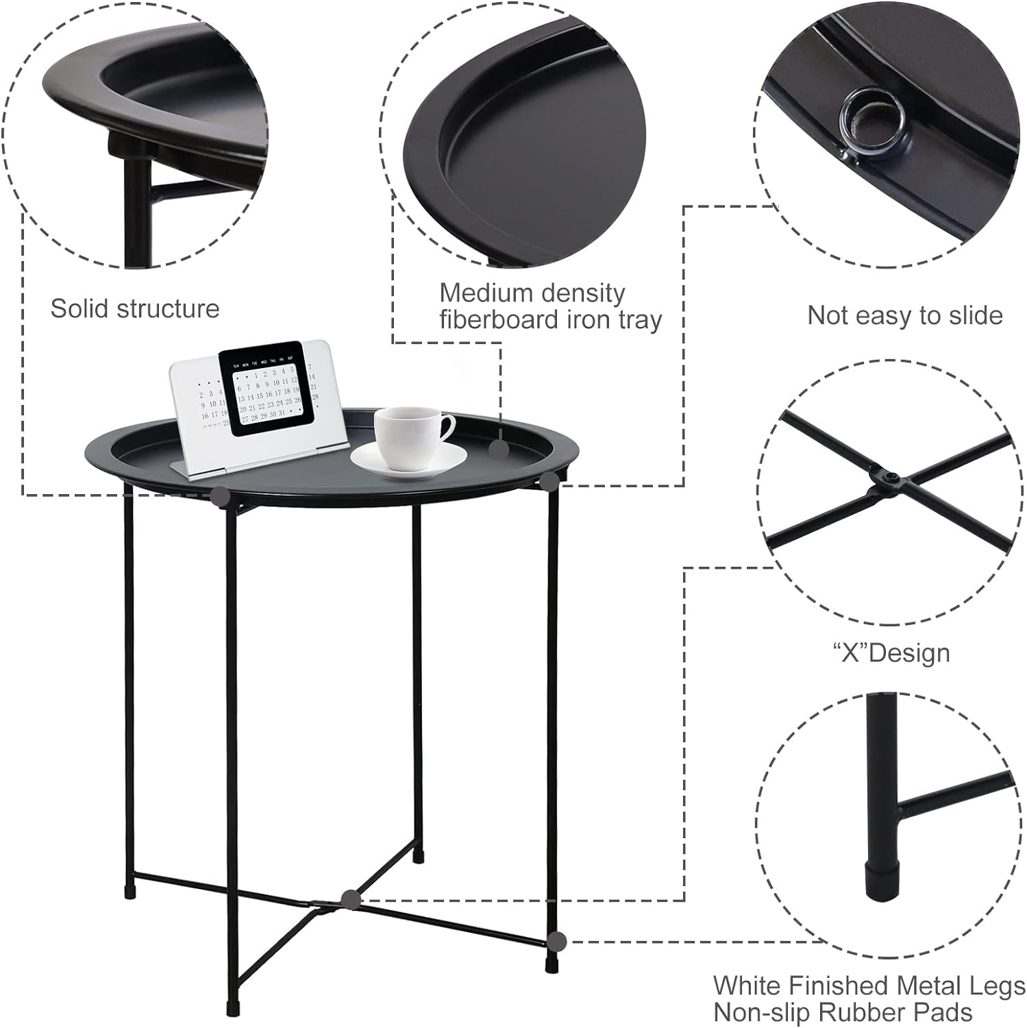Mesa Auxiliar Redonda para Caf - Coffee X Tea reseña y precio